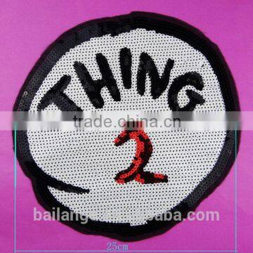 China manufacturer wholesale sequin sew on embroidery patches for hat