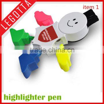 New design carton cute human shaped colored lovely highlighter marker pen gadgets
