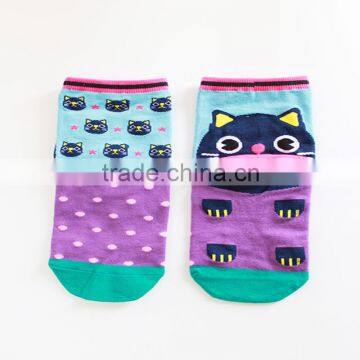 Top quality high cotton school sex girl knee ski socks with OEM service