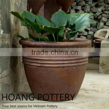 Cheap Price Round Dark Clay Planter