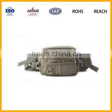 Factory Direct Sale Fashion Multilayer Men and Women Canvas Waist Bag for Outdoor and Sports