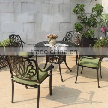 2016 Hot Selling All Weather Elegant Modern Patio Cast Aluminum Outdoor Table With Cushion photo-3