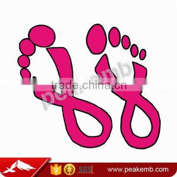 Foot breast cancer ribbon t shirt printing Heat Transfer Sticker