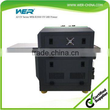 Stable performance A3 WER E2000UV small uv flatbed printer