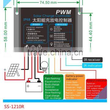 Remote set PWM 12/24V 5A IP67 IP68 Solar Charge Controller