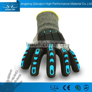 Customize TPR sewing shock absorbing oilfield industry gloves