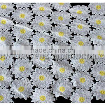 New Design Sunflower Pattern Cheap Guipure Lace Fabric for Children Dress photo-3