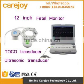 12 inch FHR TOCO FM Fetal Monitor NST CTG detecting fetus fetal movement Single Twins optional