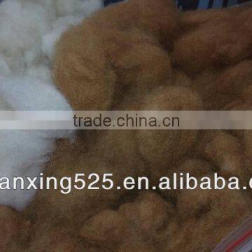 HOT!!! Sheep Cashmere and the Polyester/acrylic Blend Fiber19.5-22mic & 40-50mm, Dyed Brown Color photo-3