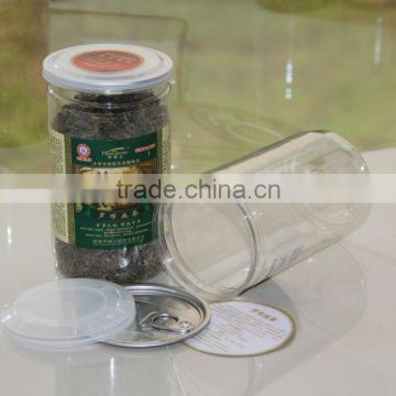 PET Cans With Aluminium Easy Open End Black Plastic Containers