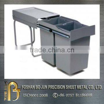 Custom stainless steel drawer storage kitchen bin