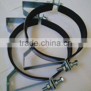 Galvanized Metal Supporting Rubber Clamp