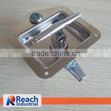 Flush Mount Polished Stainless Steel Key-locking Recessed T Handle Cam Lock photo-2