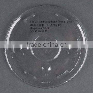 Custom Disposable Clear Plastic Cold Drink Cup Lid With Straw Slot for 16,20 and 24oz Cup photo-3