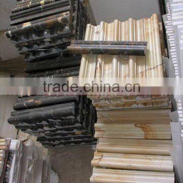 NEW BLACK AND GOLD ( MICHAEL ANGELO) MARBLE CHAIR RAIL MOLDING photo-3