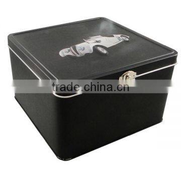 Colorful Printed Tin Can Wholesale Hinged Metal Lunchboxes photo-2