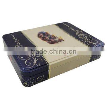 christmas chocolate tin box with lid for gifts