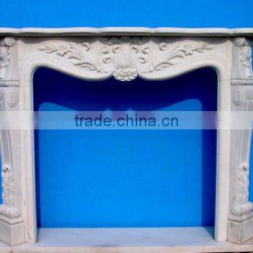 Customized Size Hand Carved Marble Fireplace photo-6