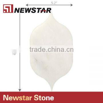 Lantern Shape Bianco Carrara White Marble Mosaic photo-2