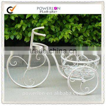 Garden decorative wrought iron bicycle flower pot stands