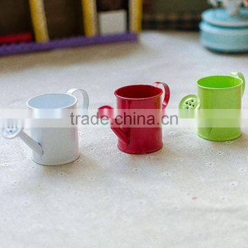 Cheap Small Indoor 2 or 2.5 Inches White Metal Flower Watering Can Mini Planter for Succulents photo-4
