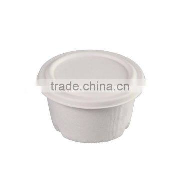 12OZ compostable bagasse350ml deep bowls with bagasse lid L047