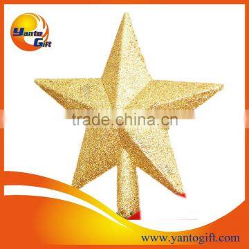 Stocked golden color Christmas tree star