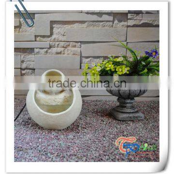 Small Round Tabletop Flower Ball Garden Water Fountain