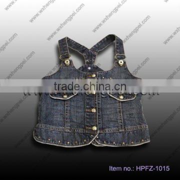 girls denim vest