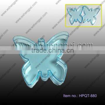 Cleverish Portable Cute Blue Butterfly Storage Jewelry Plastic Box Kit