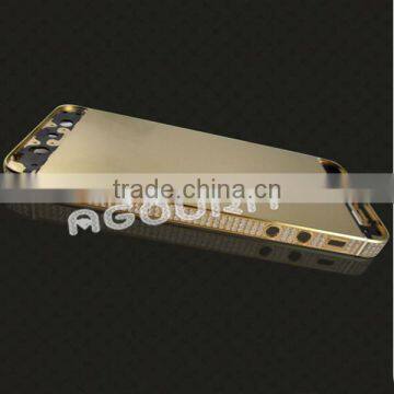 Luxury Matte Gold Mobile Phone Black Housing, Metal Housing Encrusted With Diamond for IPhone 5 5S photo-2