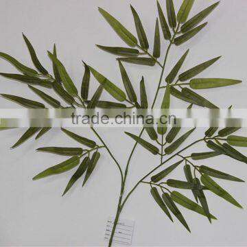 Wholesales Plastic Artificial Garden Green Bamboo Plants Lumber Craft With Leaves for Decoration photo-6