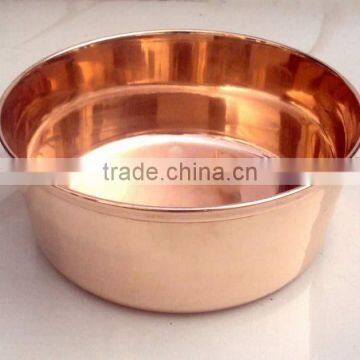 100% PURE COPPER ICE BOWL, SOLID COPPER PET FEED BOWL, COPPER CHAMPAGNE BOWL photo-2