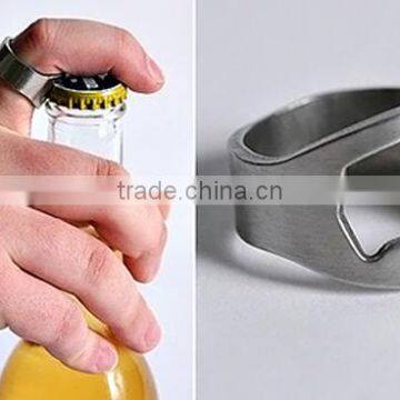 RING Beer Bottle Opener Stainless Steel Metal Finger Thumb Keyring/Finger Bottle Opener photo-2