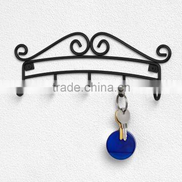 Black Scroll Wall Mount Key Rack