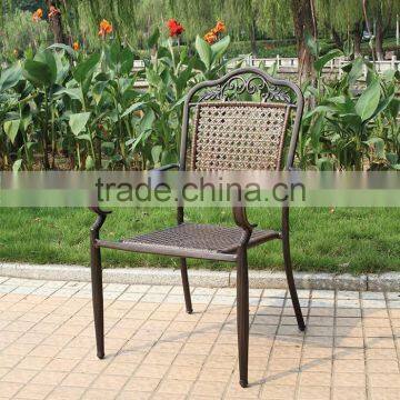 restaurant chair bistro chair aluminum/cast aluminum chair/chair aluminum rattan seat and back