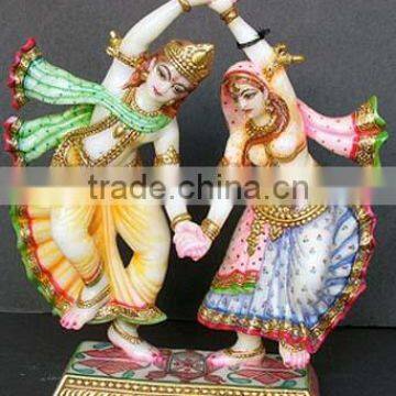 Shree Radha Krishna Marble Statue Handcrafted