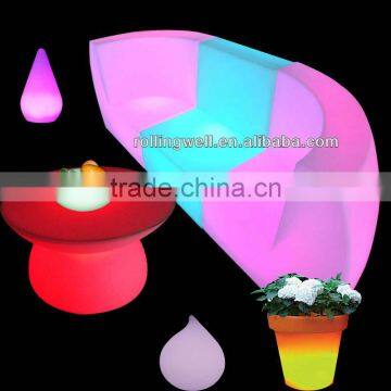 LLDPE Material Rotational Moulding Plastic Modern Outdoor LED SOFA