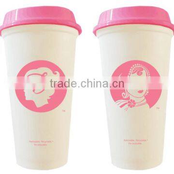 2017 hot new item PP 473ml plastic stabucks cup for sale
