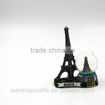 Custom Polyresin France Eiffel Tower Souvenir Snow Globe for Sale photo-2