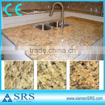 USA apartment golden stone island kitchen top