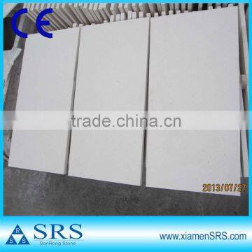 Honed white limestone tile