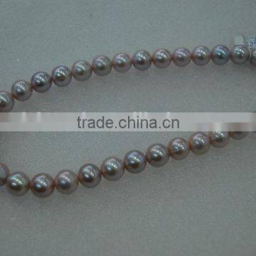 New 10-11mm Purple Round Freshwater Pearl 16 Inches Strand photo-5