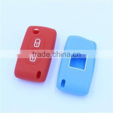 Silicone rubber remote key case, key cover for Citroen Peugeot ,307,308(2 buttons)