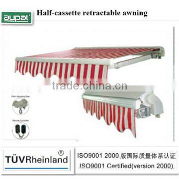 Half cassette pergola awning