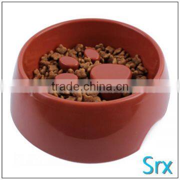 New Arrival Durable Lovely Plastic pp round pet bowl/dog bowl/cat bowl with dog paw prints for sale