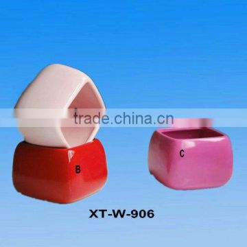 ceramic red glazed flower pots wholesale