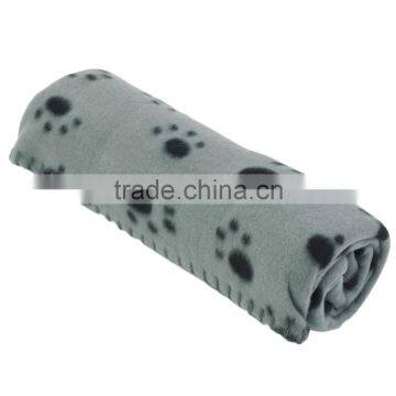 Cute Pet Puppy Dog Cat Blanket Paw Prints Soft Warm Fleece Mat Bed Cover (Color: Gray(S,M), Light Brown(L) ) photo-3