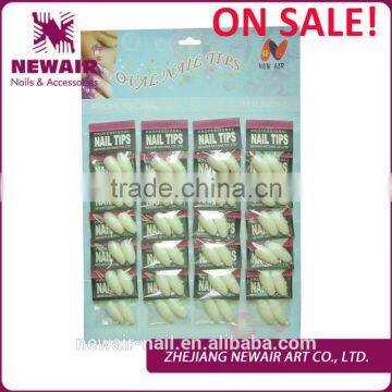 480 Pcs On Sale Professional Oval Curved Natural Nail Tips