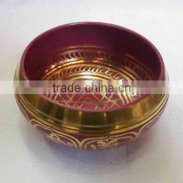 Best Selling Symbolic Colored Tibetan Meditation Healing Singing Bowl